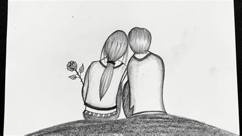 Pencil Drawing Of Couple For Valentines Day Cute Couple Drawing