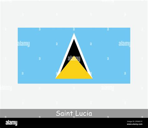 National Flag Of Saint Lucia Saint Lucian Country Flag Detailed Banner