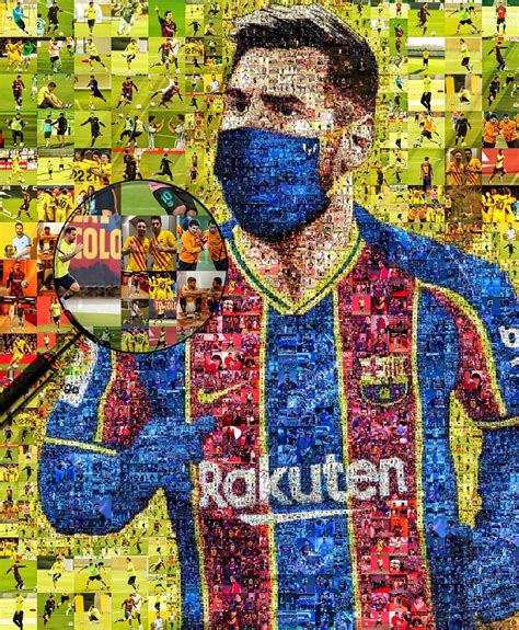 Lionel Messi Mosaic Photo Collage Artwork Etsy