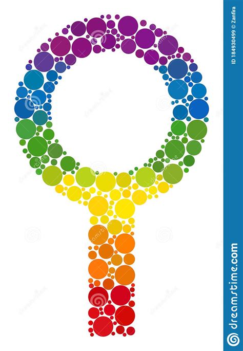 Spectrum Barren Gender Symbol Composition Icon Of Round Dots Stock Vector Illustration Of