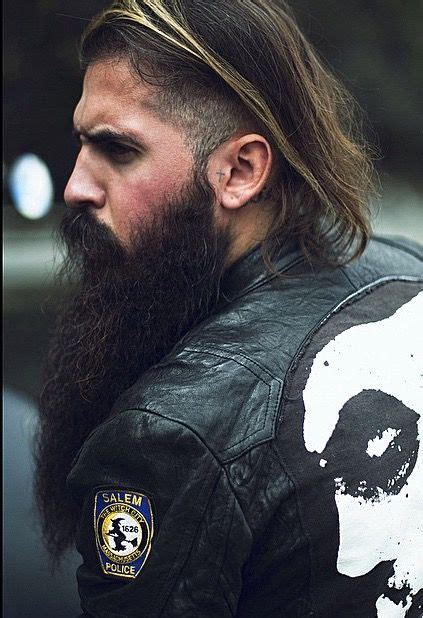 Pin By Sarah Handy On Beards And Tattoos Long Hair Beard Biker Style