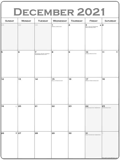 Calendar 2021 calendar 2022 monthly calendar pdf calendar add events calendar creator adv. December 2021 Vertical Calendar | Portrait