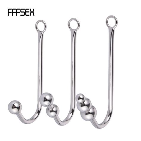 Fffsex Stainless Steel Anal Hook With Anal Beads Hole Anal Hook Metal