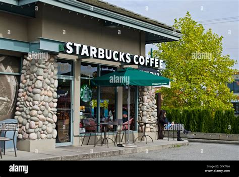 Exterior Of A Starbucks Coffee Shop Located In Ironwood Plaza In Stock