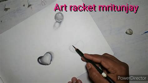 Heart Waterdrop Drawring With Pencil Step By Step 3d Youtube