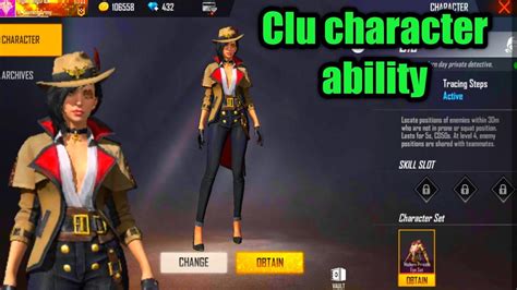 Hey guys in this video freefire all character ability and skill knowledge so full watch this video free fire download link. Clu character Ability in free fire | new character clu ...
