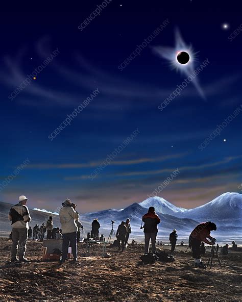 astronomers watch total solar eclipse stock image r104 0094 science photo library