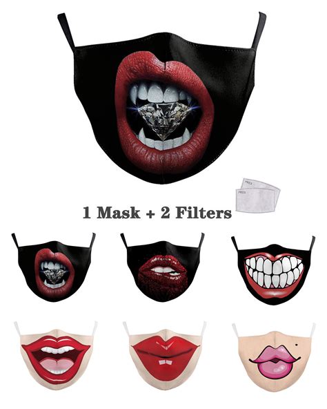 2021 Face Mask Halloween Party Masks Anti Dust Teeth Glow Mouth Mask