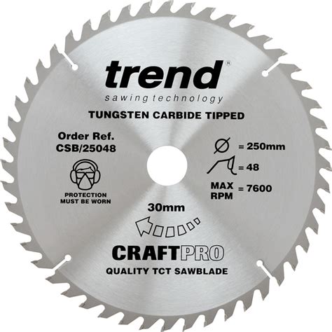 Trend Craft Circular Saw Blade 250 X 48t X 30mm Csb 25048 Toolstation