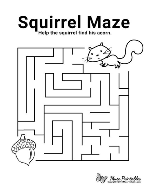 Free Printable Squirrel Maze Download It At Download Maze Squirrel