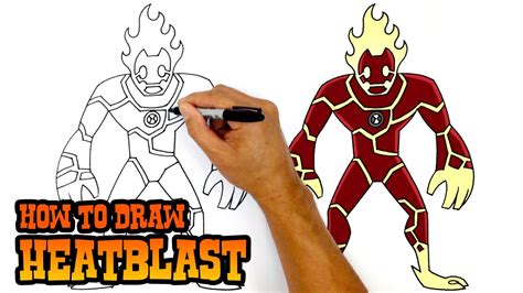 Learn how to draw xlr8 and four arms from ben 10! How to Draw Heatblast | Ben 10 - YouTube