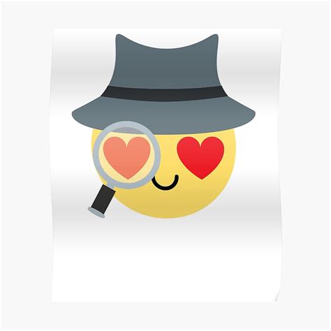 Detective Emoji Poster By Hippoemo Redbubble