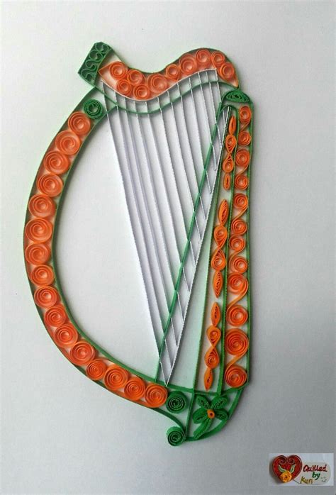 Irish Harp Paper Quilling Quilling Harp