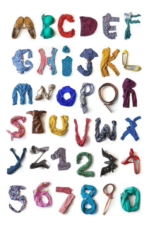 36 Alphabet Made Out Of Objects Ideas Alphabet Typography