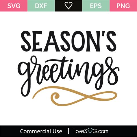 Seasons Greetings Svg Cut File