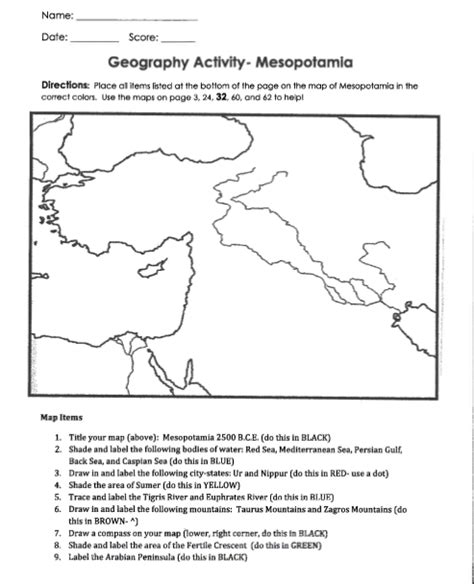 Free Printable Mesopotamia Worksheets 6th Grade Kidsworksheetfun