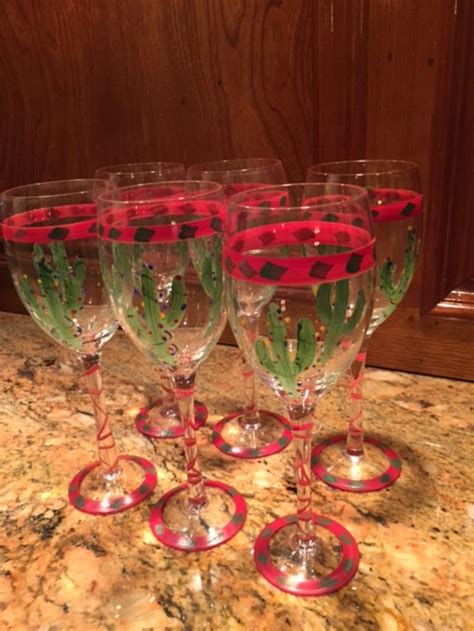Best Hand Painted Festive Wine Glasses For Sale In Rosenberg Texas For