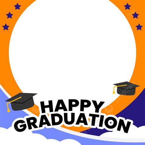 Graduated Hat Vector Hd Images Twibbon Of Happy Graduation With Hats