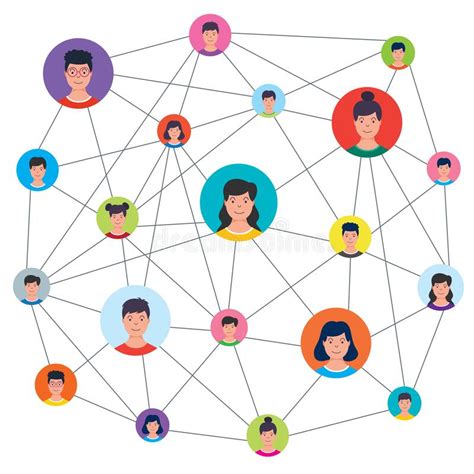 Social Networking And Connection Between People Stock Vector