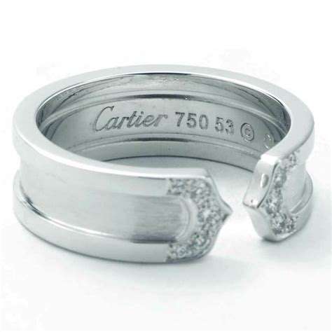 Cartier C De Cartier Diamond Ring In White Gold New York Jewelers Chicago