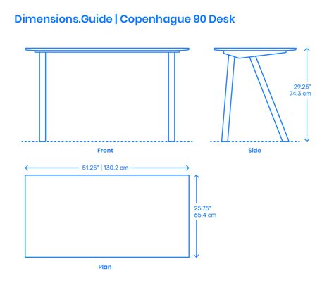 Desk Dimensions And Drawings Dimensionsguide