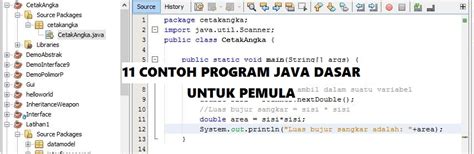 11 Contoh Program Java Dasar Syarif Soden Panduan Belajar