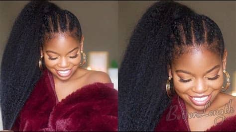 Redo it but now with the proper side. How to Do A Protective Style Braided Ponytail ...