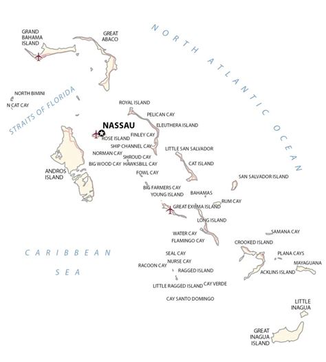 Map Of The Bahamas Islands And Cays Gis Geography