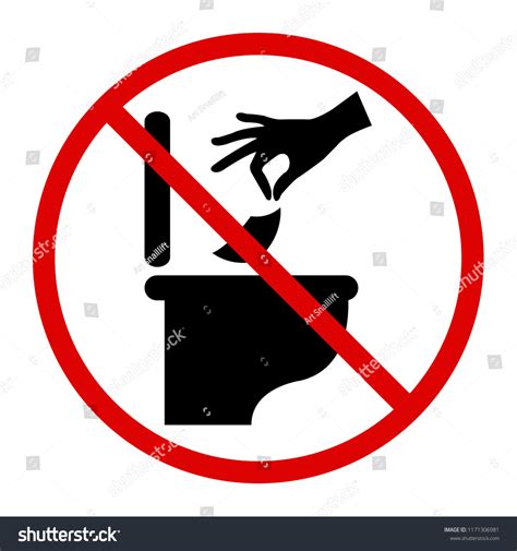 Do Not Litter Toilet Icon Keep Stock Vector Royalty Free 1171306981