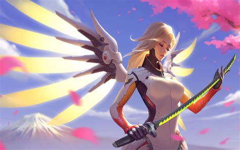 1920x1200 Mercy Overwatch With Genji Sword 4k 1080p Resolution Hd 4k