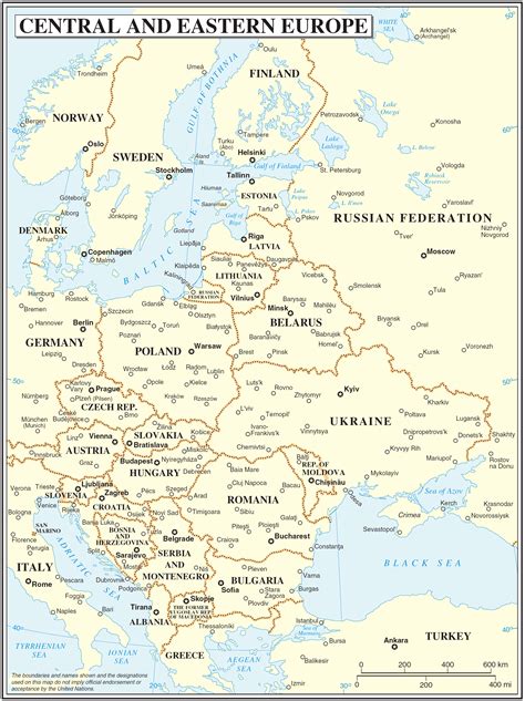 Map Of Central East Europe Online Maps And Travel