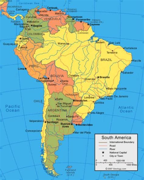 Mapa De Am Rica Del Sur Mapa Pol Tico Y F Sico Locuraviajes Com