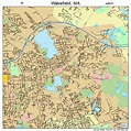 Wakefield Massachusetts Street Map 2572250