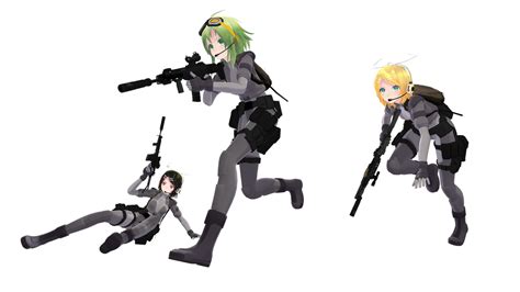 MMD Pose With Gun Sharing By Johneugene On DeviantArt