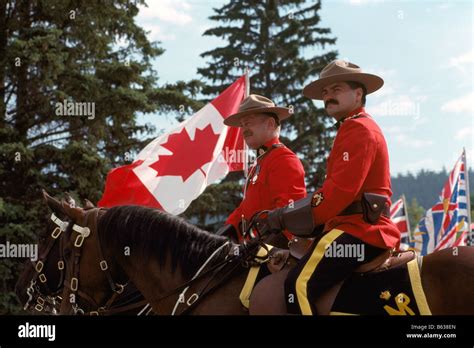 Canadian Mounties Rcmp Royal Canadian Mounted Police Officers On