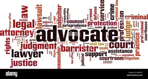 Advocate Word Cloud Concept Vector Illustration Stock Vector Image