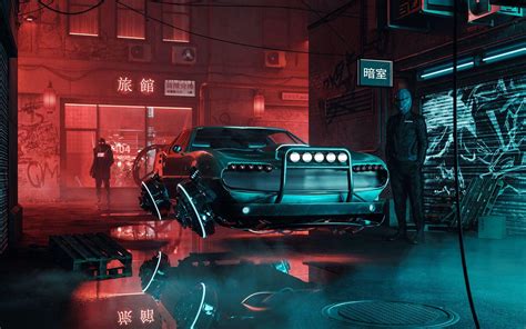 Futuristic Cyberpunk Car Neon Car Wallpaper 4k Bmp Leg