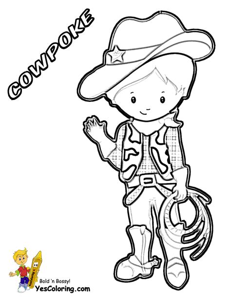 Cold and warm colors, dark and bright. Ride'em Cowboy Coloring | Free | Coloring For Kids | Westerns