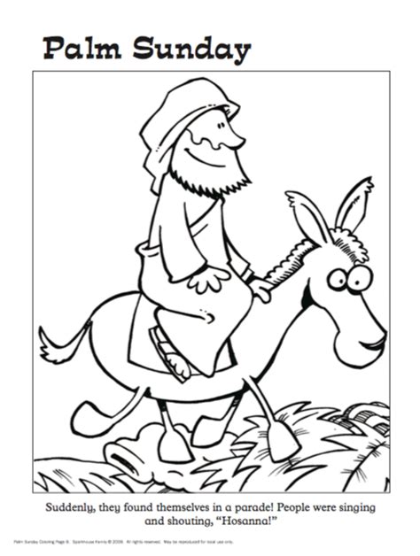 Palm Sunday Coloring Pages Free At Getdrawings Free Download