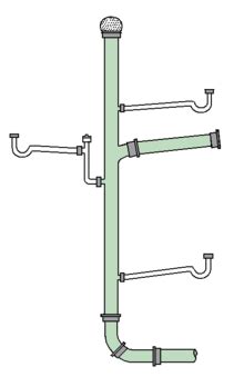 The toilet can also be as far as 10 feet from your stack, if the diameter of the waste line is 4 inches. Drain-waste-vent system - Wikipedia