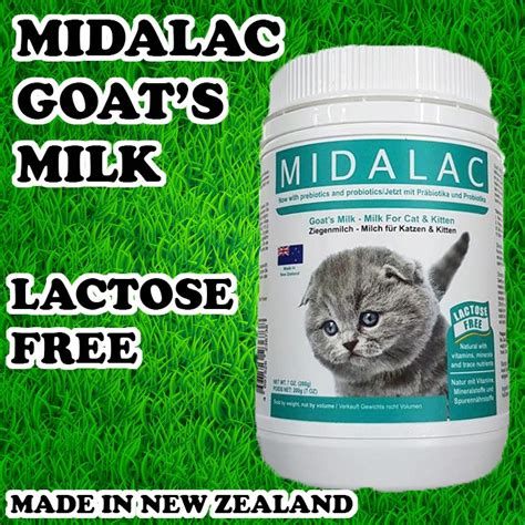 Formulated with goat's milk, this powdered formula eases the digestion of nutrients for newborn puppies and kittens. Midalac Goat's Milk - Milk For Cat & Kitten (200g ...