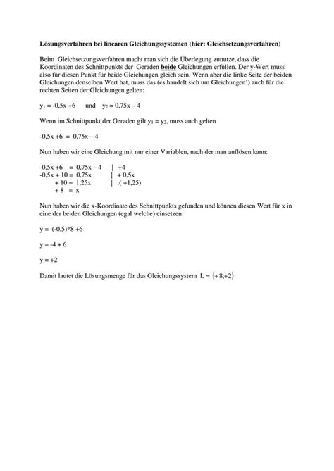 Gefragt 11 jul 2012 von gast. lineare Gleichungssysteme - Gleichsetzungsverfahren ...