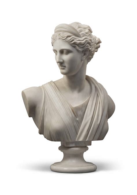An Italian Marble Bust Of The Goddess Diana