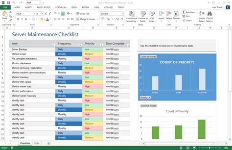 21+ examples of checklists in excel. Maintenance Plan Template - Technical Writing Tools