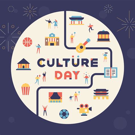 Culture Day Building And Culture Icons 666751 Vector Art At Vecteezy