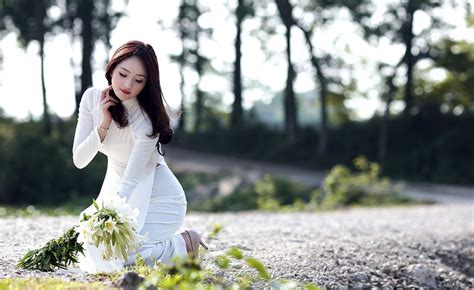 X Asian Women Outdoors Model Women Coolwallpapers Me