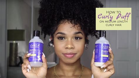 How To Curly Puff On Medium Length Natural Hair Wonder Curl