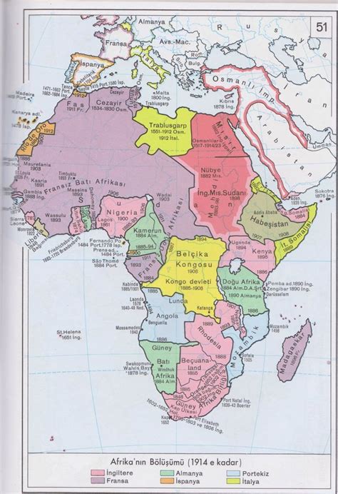Partition Of Africa Until 1914 Map In Turkish 1897x2769 Map