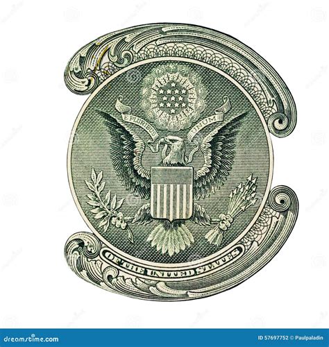 Usa Eagle On Dollar Bill Stock Photo Image Of Great 57697752