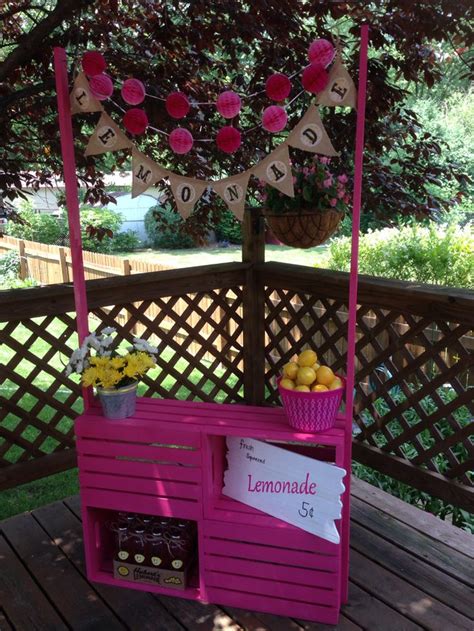 Pink Lemonade Stand That I Made Kids Lemonade Stands Diy Lemonade